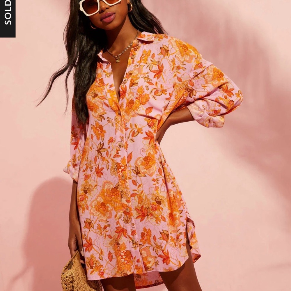 Vici Floral Shirt Dress